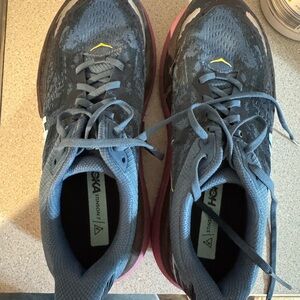 Hoka Blue and Pink Athletic Shoes